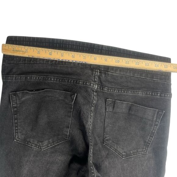 Turquoise Haven Faded Black Womens M Wide Leg Flare Stretch Wide Waistband Retro - Picture 5 of 8